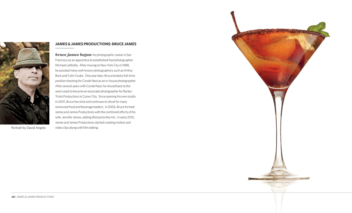 Pear Martini Cocktail & Bruce James Bio