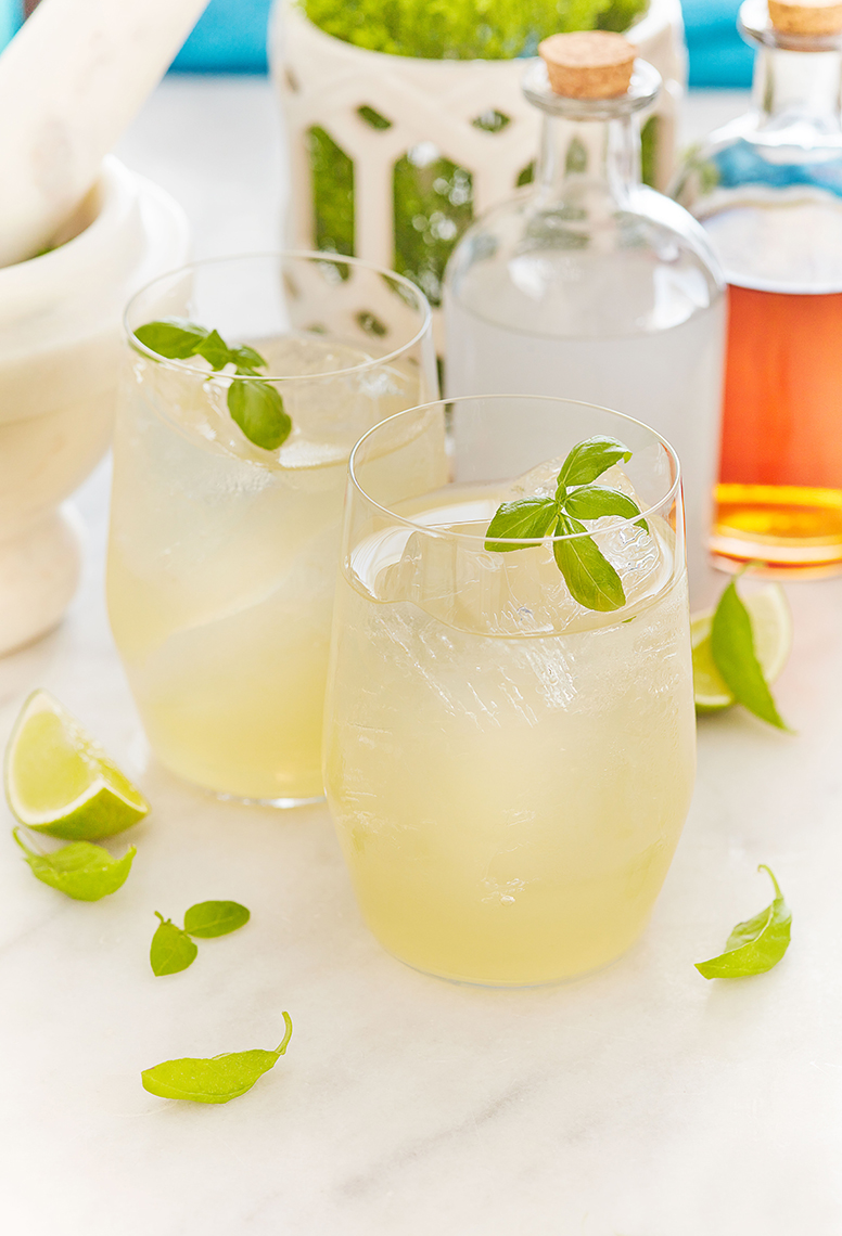 Basil Vodka Gimlet