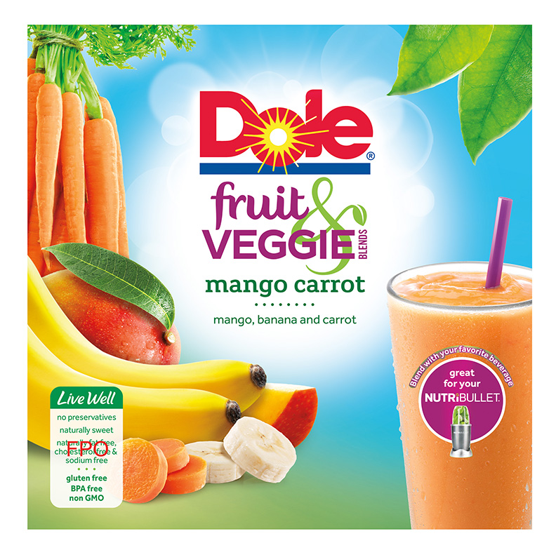 Dole Fruit and Veggie Blends Mango Carrot 