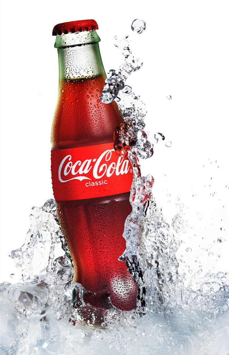 Coka Cola Bottle Splash