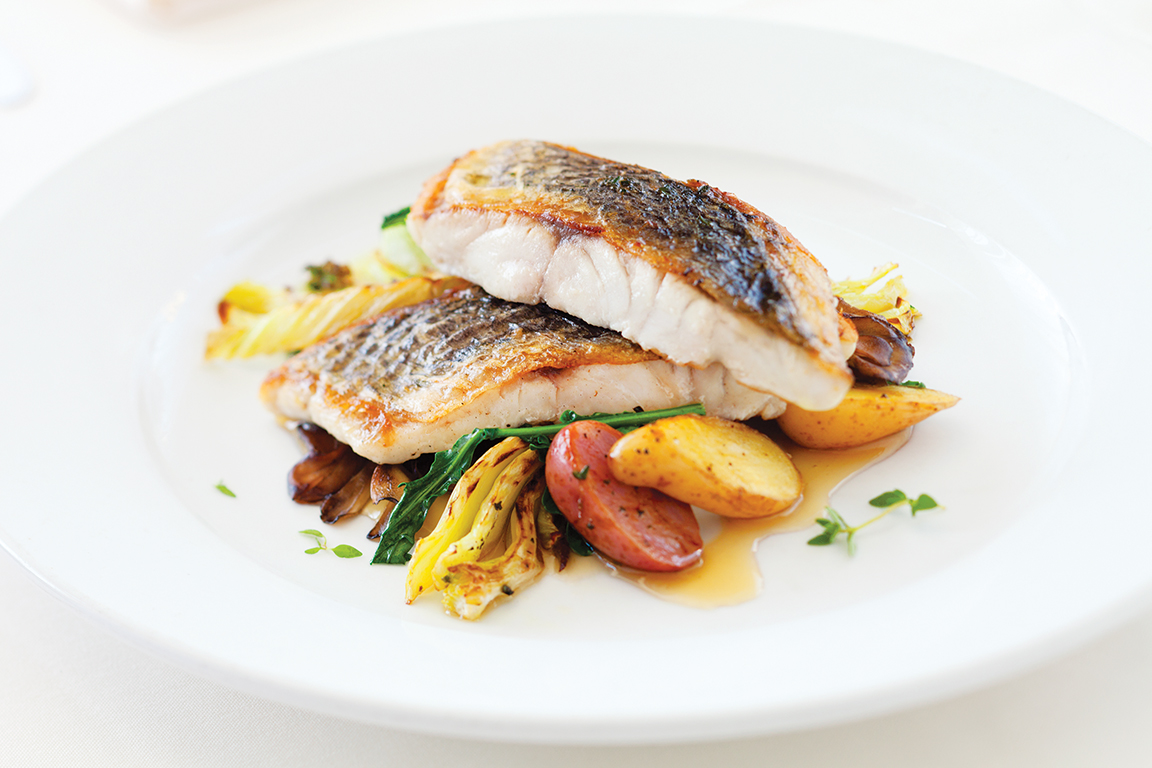 Sea Bass on Grilled Vegetables