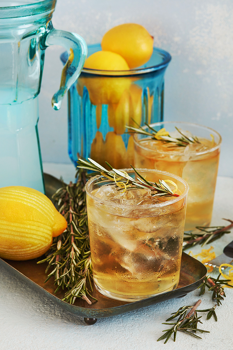 Rosemary Fizz Infusion with Bourbon Lemon